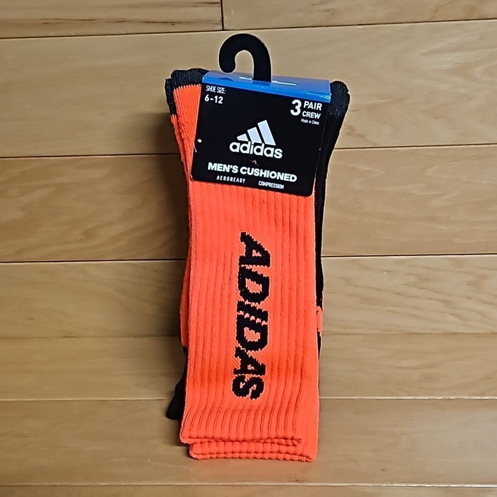 ADIDAS Men's Tiro CR Turbo 3 Pack Crew Compression Socks 5155614A
